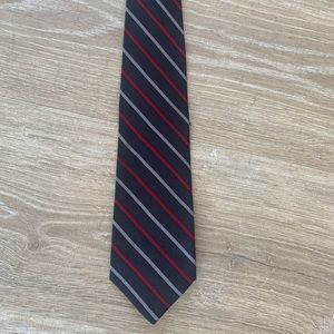 George black red and silver tie 100 silk